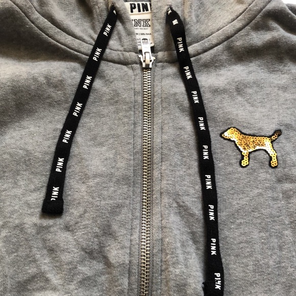 PINK grey hoodie - Picture 5 of 8